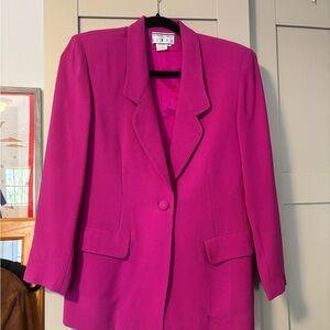 Vintage Fuchsia Women's Blazer Jacket
